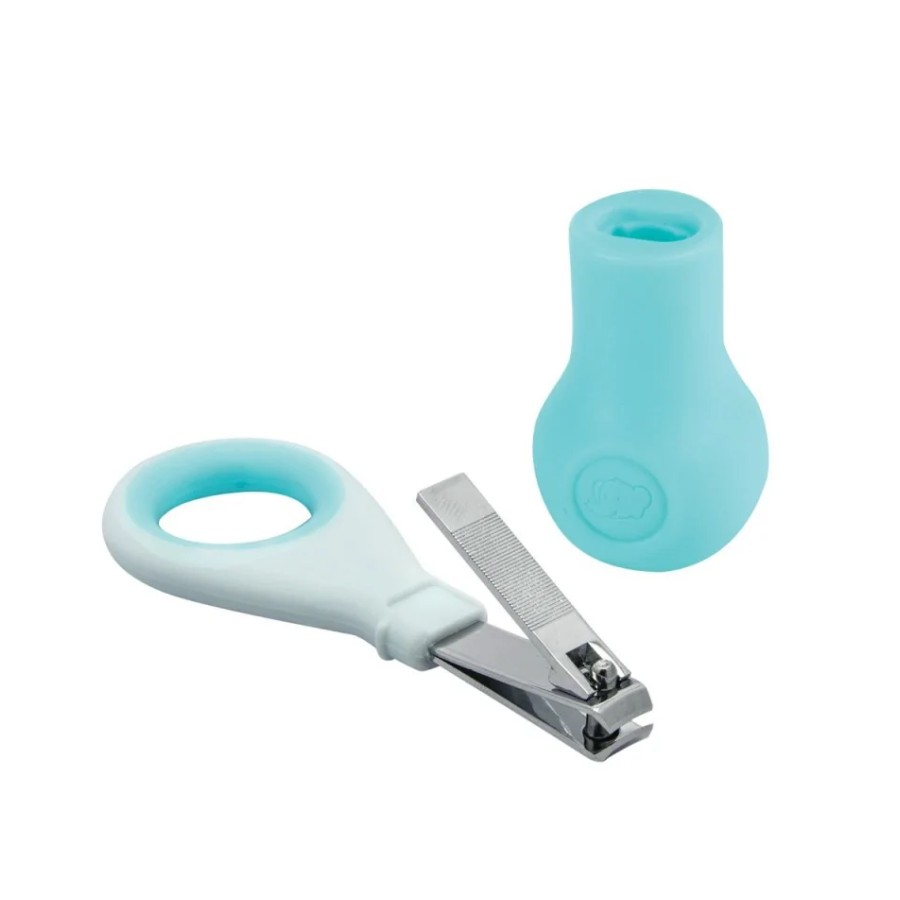 8 Pcs soins des enfants ensemble de nettoyage coupe-ongles peigne massage doux (rose)/bleu