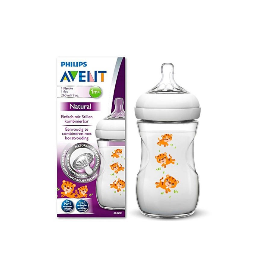 AVENT BIBRON NATUREL TIGER 1M+260ML