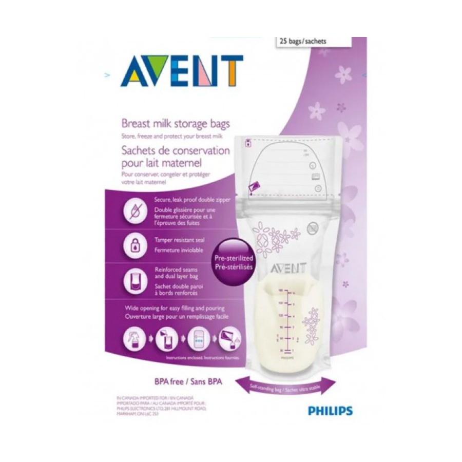 AVENT SACHETS DE CONSERV.LAIT MATERNEL 25/SACHETS