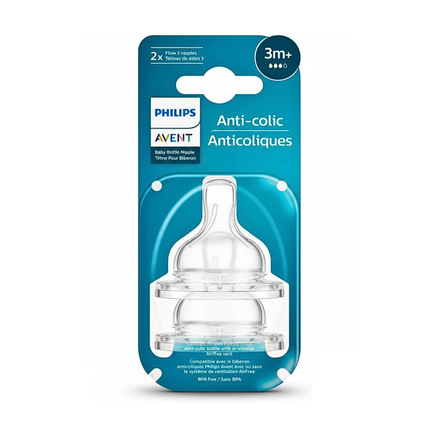 AVENT TETINE ANTI COLIC FLOW +3M REFSCY763/02