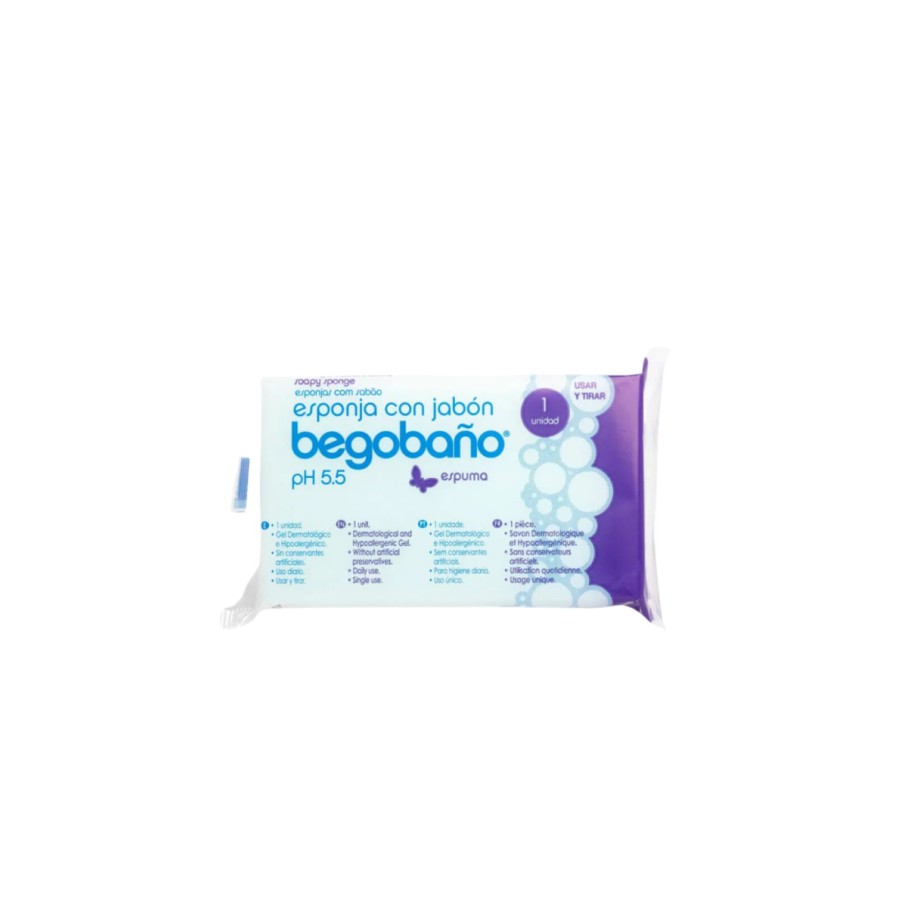 BEGOBANO EPONGE SAVONNEUSE NATUREL 7.5 *13CM