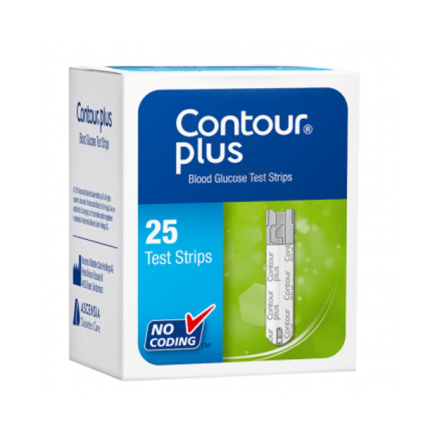 CONTOUR PLUS BLOOD GLUCOSE TEST STRIPS 25PCS