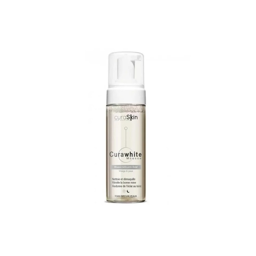 CURASKIN CURAWHITE MOUSSE NETTOYANT ECLAT 150ML