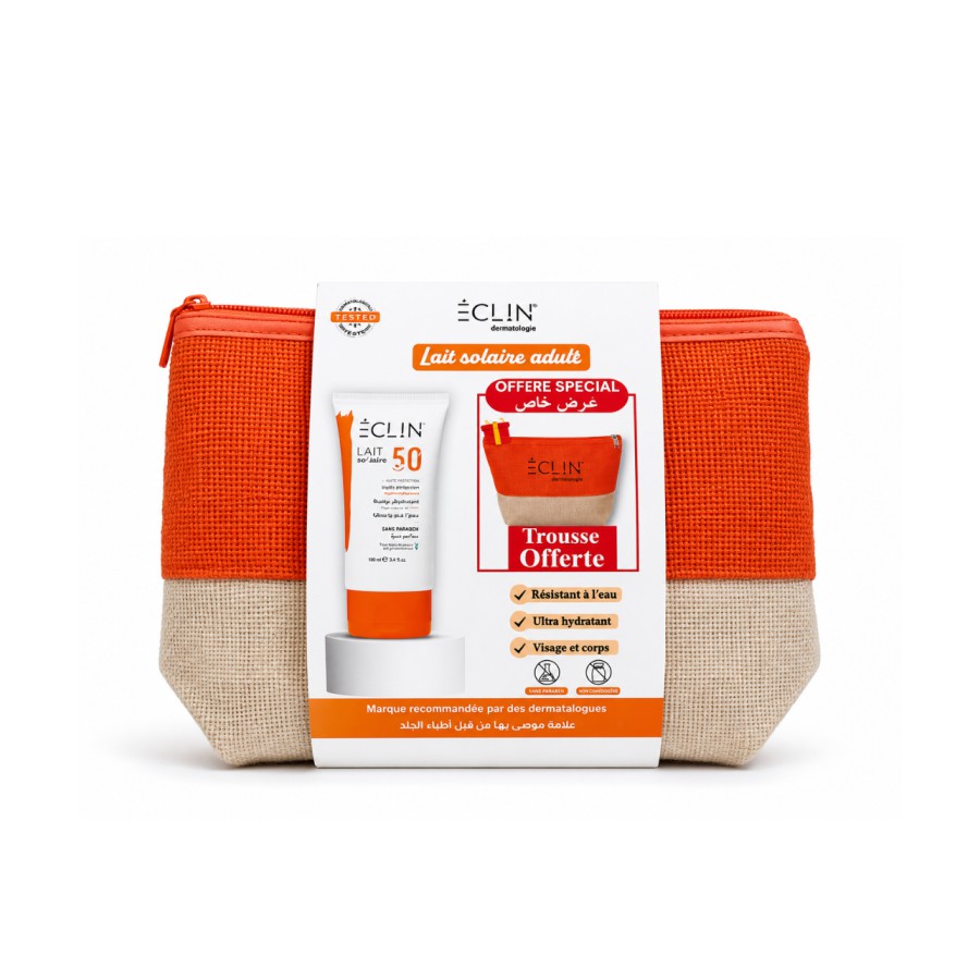 ECLIN LAIT SOLAIRE ADULTE SPF50+ 150 ML+TROUSSE