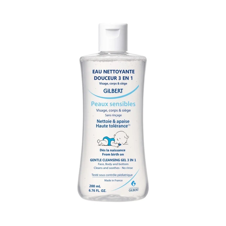 GILBERT EAU NETTOYANTE DOUCEUR 3EN1 DES LA NAISSANCE 200ML