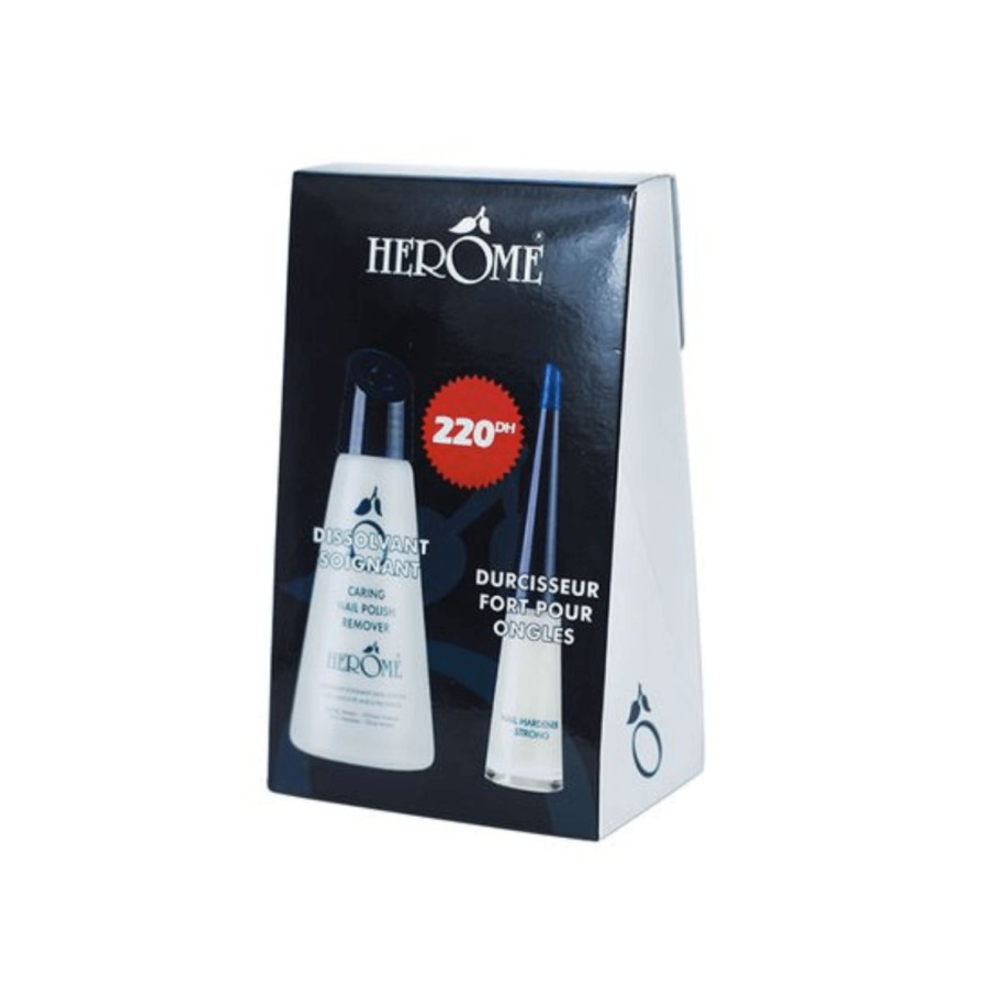 HEROME DUO PACK DURCISSEUR FORT POUR ONGLES +DISSOLAN