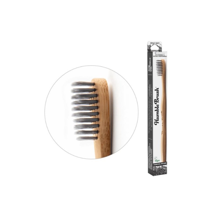 humble brosse a dents au charbon pour adulte noir douchdouce bambou