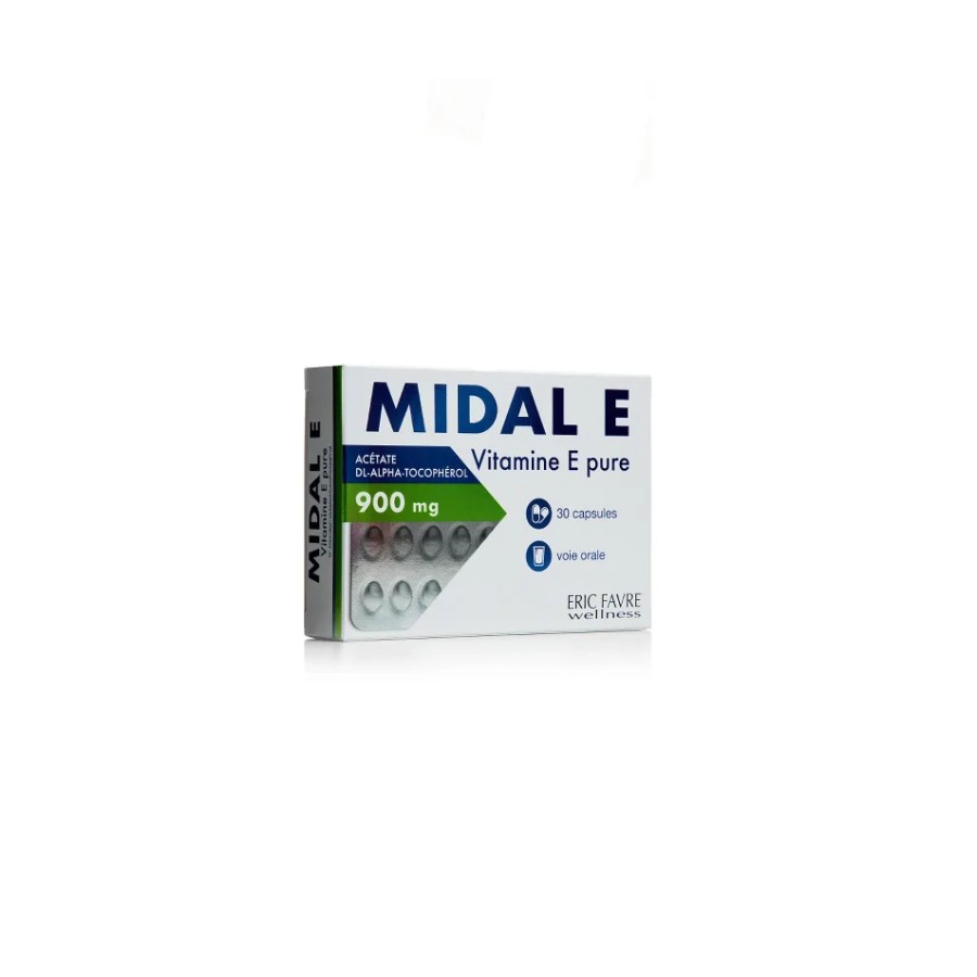 MIDAL E VITAMINE E PURE 30 CAPSULES