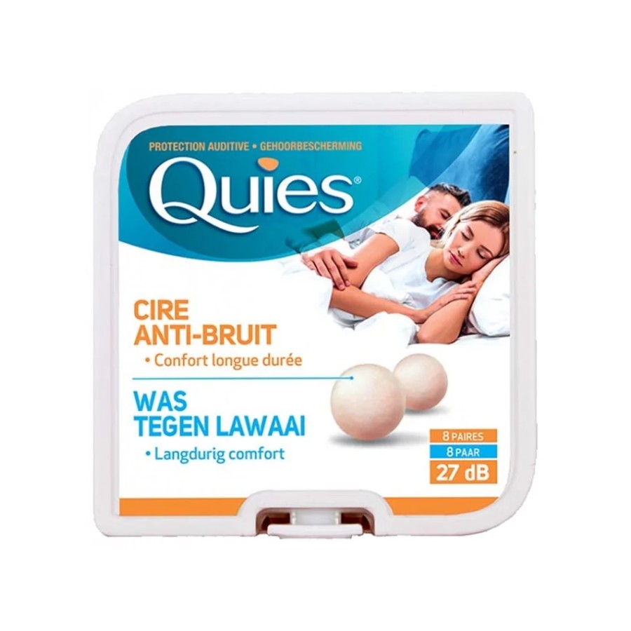 QUIES PROTECTION AUDITIVE CIRE NATURELLE 8 PAIRES