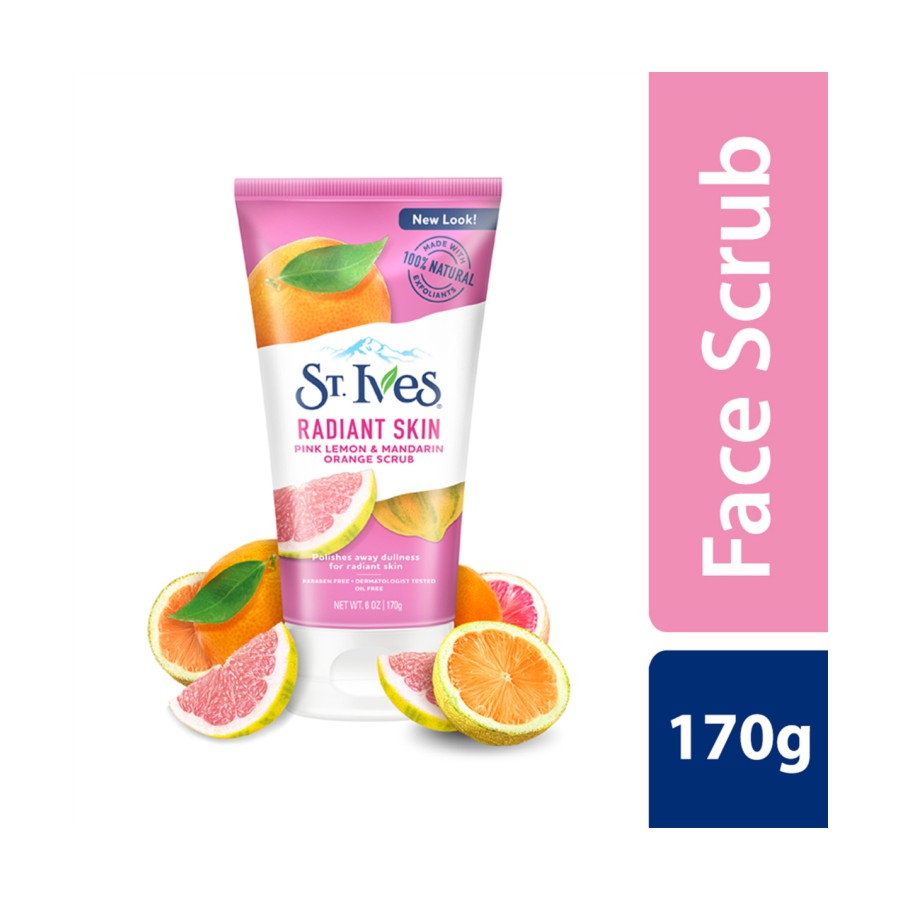 ST IVES RADIANT SKIN PINK LEMON §MANDARIN ORANGE SCRUB
