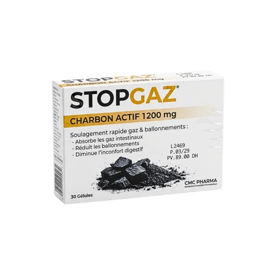 STOPGAZ CHARBON ACTIF 1200MG 30GELULES