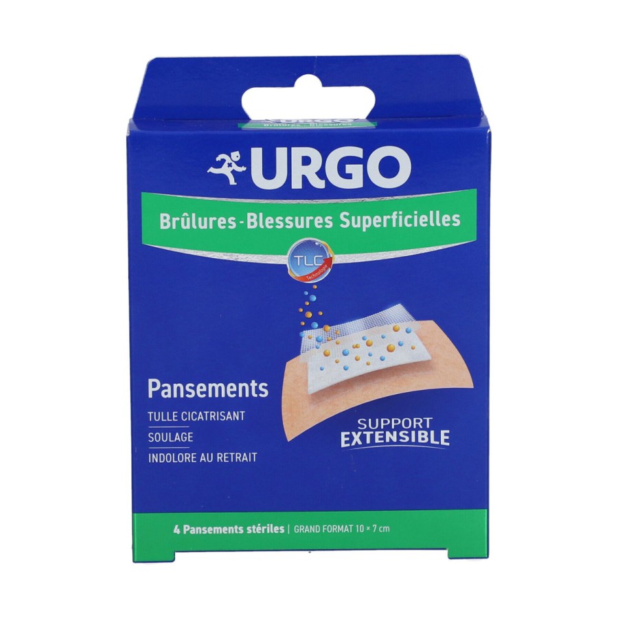URGO BRULURE 4 PANSEMENT 10*7CM